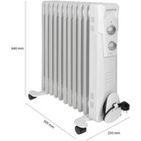 Clatronic RA 3737 Interior Blanco 2300 W Radiador de aceite eléctrico blanco, Radiador de aceite eléctrico, Aceite, CE, Interior, Piso, Blanco